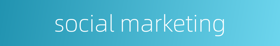 social marketing的同义词
