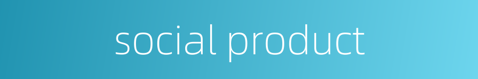 social product的同义词