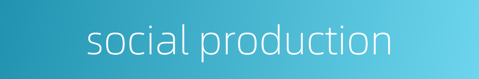 social production的同义词