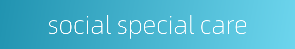 social special care的同义词