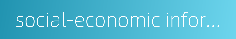 social-economic information的同义词