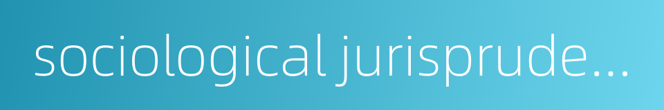 sociological jurisprudence的同义词