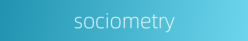 sociometry的同义词