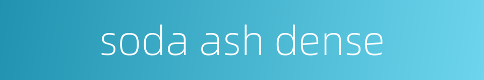 soda ash dense的同义词