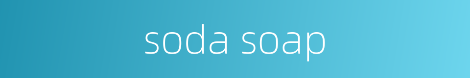 soda soap的同义词
