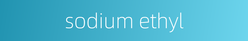 sodium ethyl的同义词