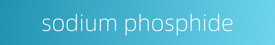 sodium phosphide的同义词
