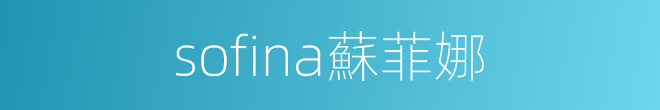 sofina蘇菲娜的同義詞