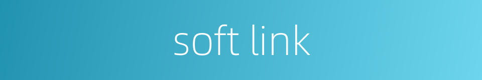 soft link的同义词