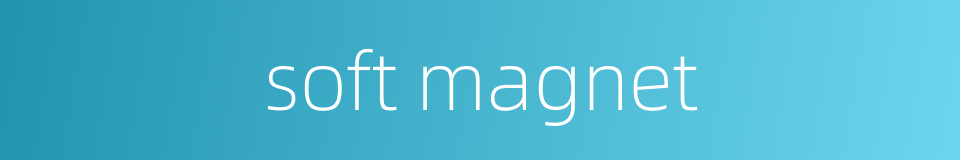 soft magnet的同义词