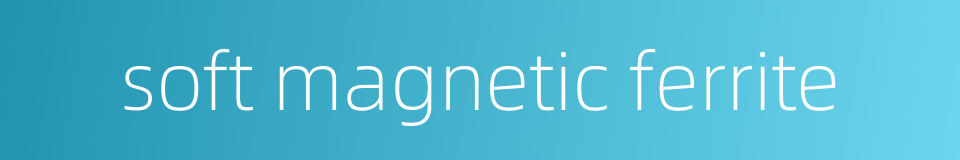 soft magnetic ferrite的同义词