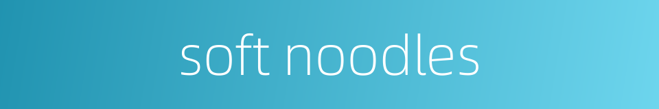 soft noodles的同义词