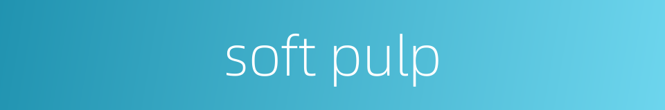 soft pulp的同义词