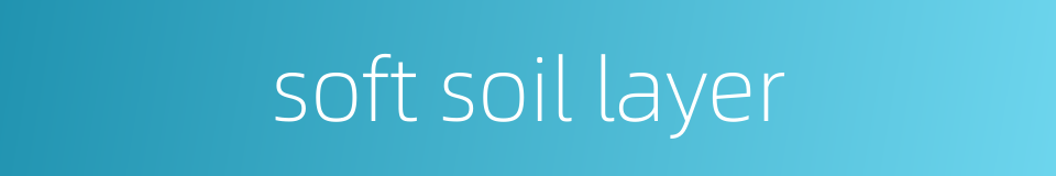 soft soil layer的同义词