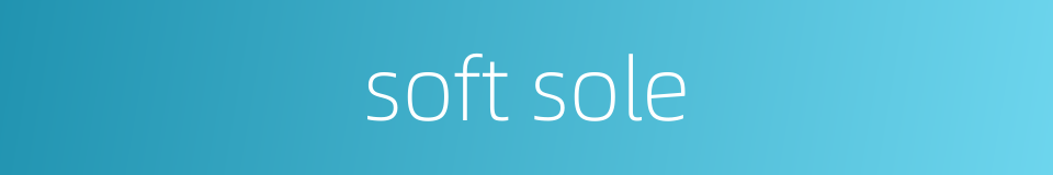 soft sole的同义词