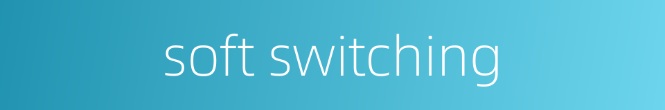 soft switching的同义词