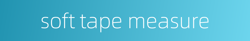 soft tape measure的同义词