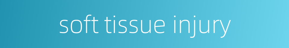 soft tissue injury的同义词