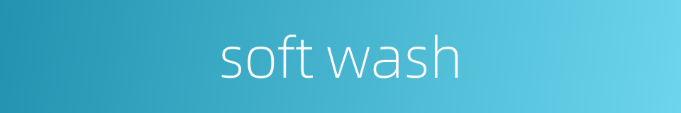 soft wash的同义词