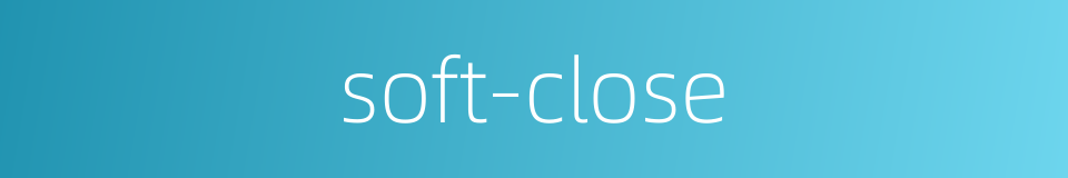 soft-close的同义词
