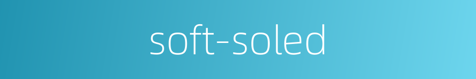 soft-soled的同义词