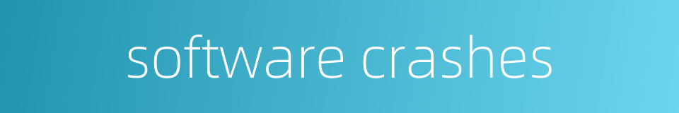 software crashes的同义词
