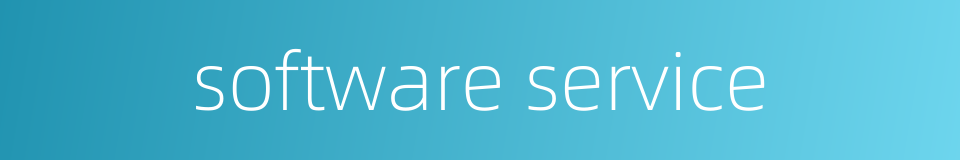 software service的同义词
