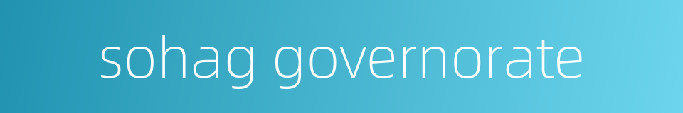 sohag governorate的同义词