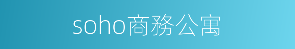 soho商務公寓的同義詞