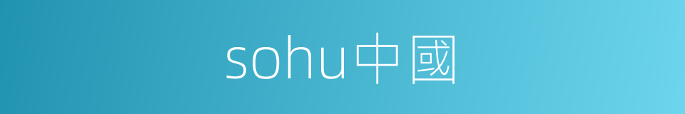 sohu中國的同義詞
