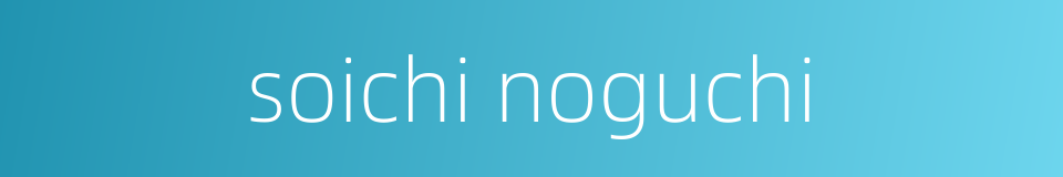soichi noguchi的同义词
