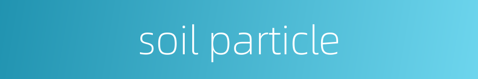 soil particle的同义词