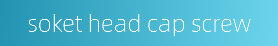 soket head cap screw的同义词