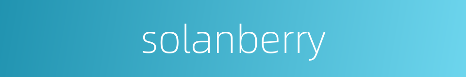 solanberry的同义词