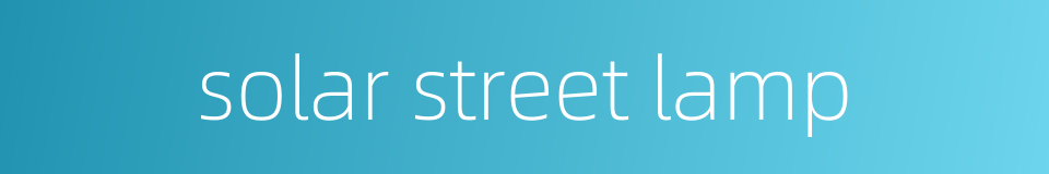 solar street lamp的同义词