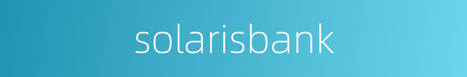 solarisbank的同义词
