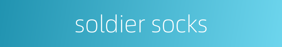 soldier socks的同义词