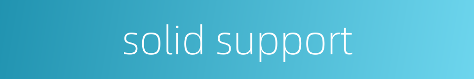 solid support的同义词