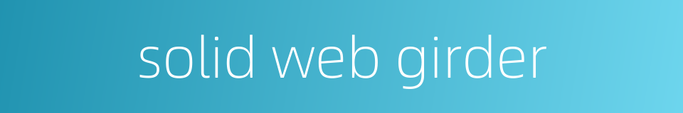 solid web girder的同义词