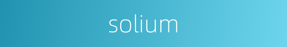 solium的同义词