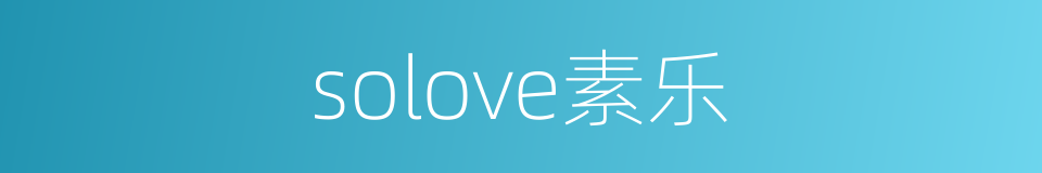 solove素乐的同义词