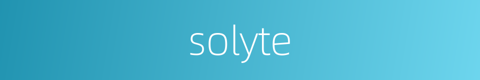 solyte的同义词