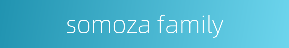 somoza family的同义词