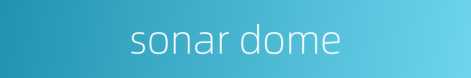 sonar dome的同义词