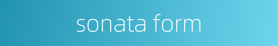 sonata form的同义词
