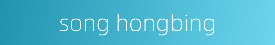 song hongbing的同义词