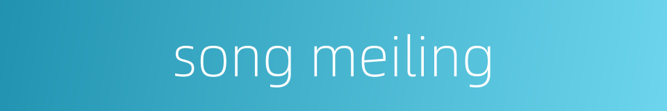 song meiling的同义词