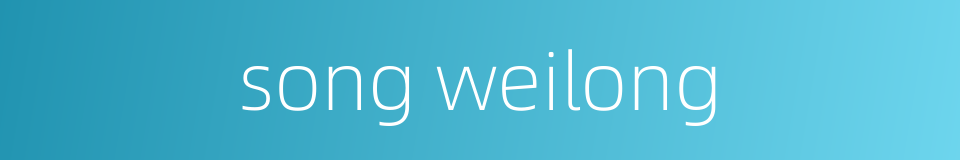 song weilong的同义词
