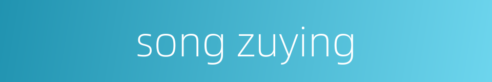 song zuying的同义词