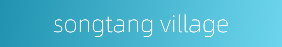 songtang village的同义词